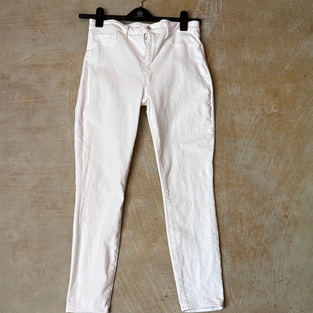 L’Agence white skinny jeans